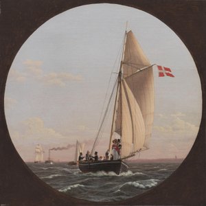 Rejs z Kopenhagi do Charlottenlund autorstwa Christoffer Wilhelm Eckersberg