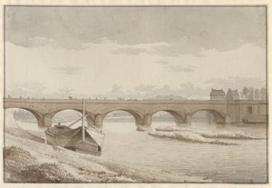 Most na Sekwanie w Neuilly, Paryż, 13 maja 1812 r. autorstwa Christoffer Wilhelm Eckersberg