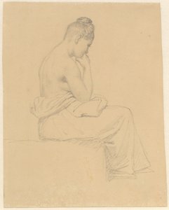 Siedząca modelka widziana z tyłu. autorstwa Christoffer Wilhelm Eckersberg