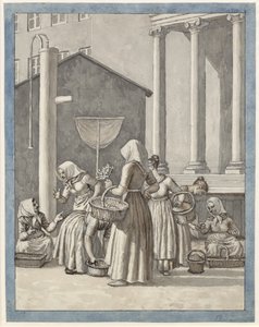 Torvekoner w Kopenhadze autorstwa Christoffer Wilhelm Eckersberg