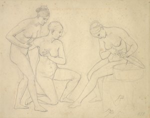 Szkic wizerunku córek Cekropa. autorstwa Christoffer Wilhelm Eckersberg