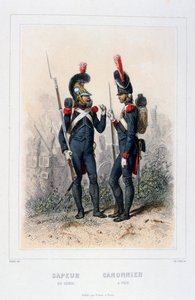 „Saper i Gunner”, Gwardia Cesarska Napoleona, 1859 autorstwa C Colin