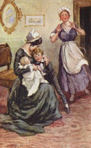 Ilustracja do książki "David Copperfield" Charlesa Dickensa (kolorowa litografia) autorstwa C. Dudley (after) Tennant