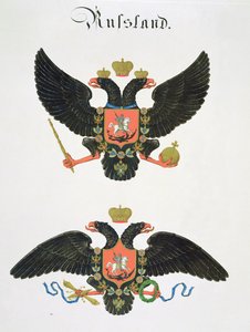 Uzbrojenie państwa carskiej Rosji, z kolekcji akwareli wydanej w Niemczech, ok. 1830-33 autorstwa C. Hildebrandt