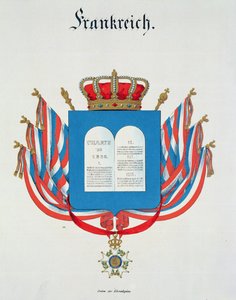 Karta i zawieszka Orderu Francuskiej Legii Honorowej, ze zbioru akwareli wydanych w Niemczech, 1830-33 autorstwa C. Hildebrandt