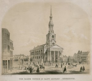 Kościół parafialny św. Leonarda, Shoreditch, Londyn autorstwa C. J. Greenwood