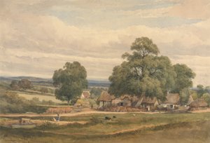 Emery Down niedaleko Lyndhurst, New Forest, Hants (akwarela i grafit na papierze)