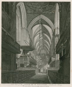 Widok zachodni na chór kościoła św Zbawiciela, Southwark, Surrey