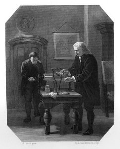 Pieter van Musschenbroek i Andreas Cunaeus, holenderscy naukowcy, c1870