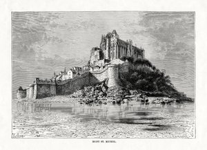 Mont-Saint-Michel, Normandia, Francja, 1879
