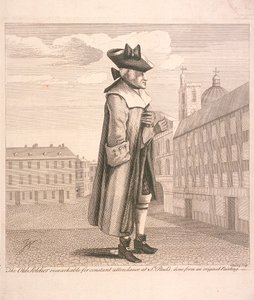 „Stary Żołnierz wyróżniający się stałą obecnością u św. Pawła”, ok. 1760 r. autorstwa C Mosely