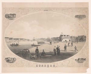 Widok na port na Curaçao Curacao (tytuł na obiekcie) autorstwa C. Parsons