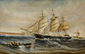 Agincourt wchodzący do Tyne autorstwa C. Robinson