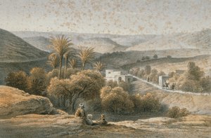 Okolice Nazaretu na rycinie Schachera - Steinkopk J.F. Editore autorstwa C. Schacher