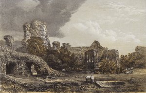 Zamek Rothesay, wyspa Bute (chromolitho)