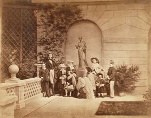 Portret rodziny królewskiej w Osborne House, 1857 (zdjęcie w sepii) (patrz 195000)