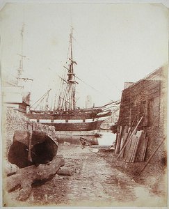 Scena rzeki i nabrzeża c.1846 (fotograwiura)