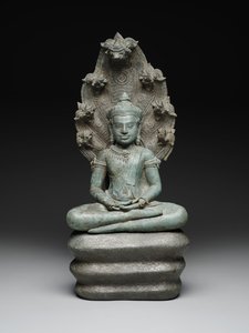 Budda Muchalinda, koniec XII-początek XIII wieku (stop miedzi)