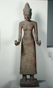 Posąg bogini Lakszmi z Preah Ko, Bayon Style