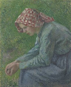 Siedząca wieśniaczka, 1885 autorstwa Camille Jacob Pissarro