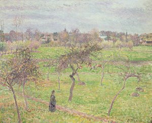 Jabłonie na łące w Eragny, 1894 autorstwa Camille Jacob Pissarro