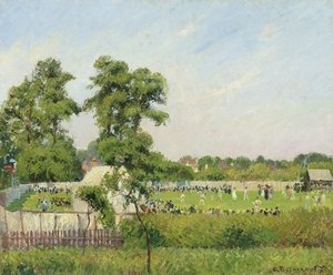 Mecz krykieta w Bedford Park, Londyn, 1897 autorstwa Camille Jacob Pissarro