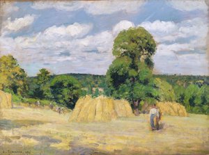 په مونټفوکاولټ کې حاصلات، 1876 پولی autorstwa Camille Jacob Pissarro