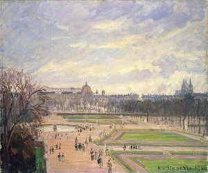 Ogród Tuileries. Obraz Camille Pissaro (1830-1903), olej na płótnie autorstwa Camille Jacob Pissarro