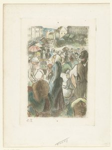 Markt w Gisors Rynek Gisors autorstwa Camille Jacob Pissarro