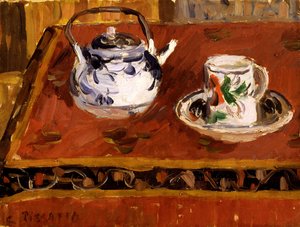 Martwa natura, filiżanka i czajniczek, 1899. autorstwa Camille Jacob Pissarro