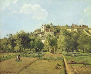 Pontoise, czyli Ogrody Ermitażu, Pontoise, 1867 autorstwa Camille Jacob Pissarro