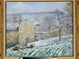 Efekt śniegu w Ermitażu. Obraz Camille Pissarro (1830-1903) autorstwa Camille Jacob Pissarro