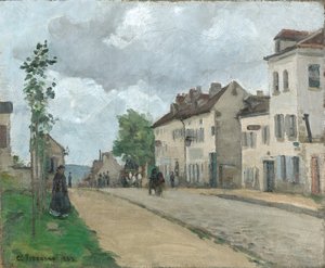 Straße w Pontoise (Rue de Gisors) autorstwa Camille Jacob Pissarro