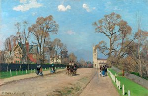 Aleja, Sydenham, 1871 autorstwa Camille Jacob Pissarro