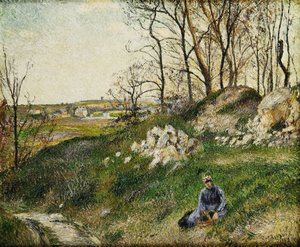 Zbieracze kapusty, Pontoise; Kamieniołomy kapusty, Pontoise, 1882 r. autorstwa Camille Jacob Pissarro