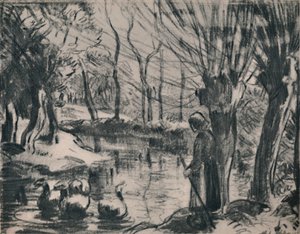 Gęsiareczka, ok. 1870, 1946 autorstwa Camille Jacob Pissarro