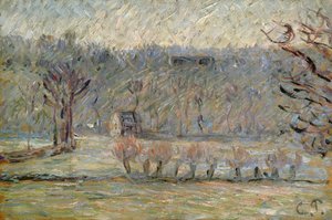 Wzgórze w Vaches, Bazincourt, c.1890 autorstwa Camille Jacob Pissarro
