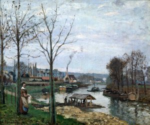 Pralnia, Port Marly, 1872. autorstwa Camille Jacob Pissarro