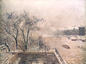 Luwr pod śniegiem, 1902 autorstwa Camille Jacob Pissarro