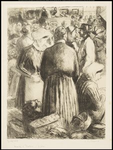Rynek w Pontoise, ok. 1895 r. autorstwa Camille Jacob Pissarro
