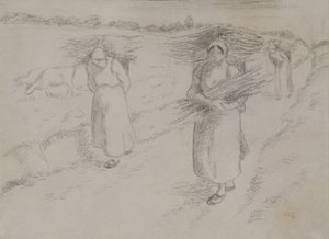 Zbieracze gałązek, ok. 1896 r autorstwa Camille Jacob Pissarro