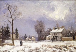 Droga Wersalska w Saint-Germain w Louveciennes, 1872 autorstwa Camille Jacob Pissarro