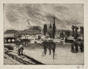 Widok Rouen, 1884. autorstwa Camille Jacob Pissarro