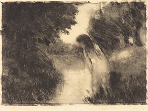 Kąpiący się autorstwa Camille Pissarro