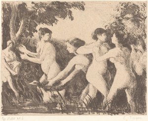 Baigneuses luttant Zapasy kąpiących się, 1896. autorstwa Camille Pissarro