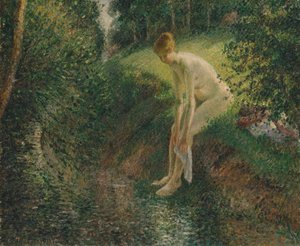 Kąpiący się w lesie, 1895. autorstwa Camille Jacob Pissarro