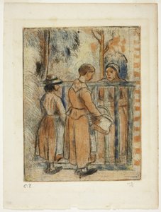 Żebraczka, ok. 1894 (akwaforta, suchoryt i akwatinta na papierze kość słoniowa) autorstwa Camille Pissarro