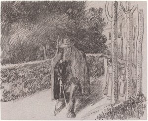 Żebrak z Mendiantem o kulach a la bequille, 1897. autorstwa Camille Pissarro