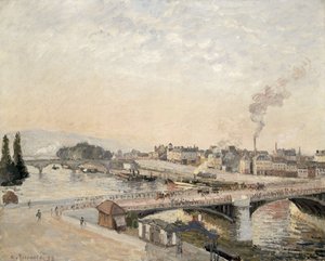 Mosty Boieldieu i Corneille autorstwa Camille Jacob Pissarro