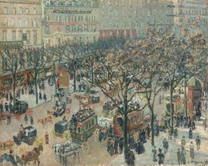 Boulevard des Italiens, rano, światło słoneczne, 1897. autorstwa Camille Pissarro